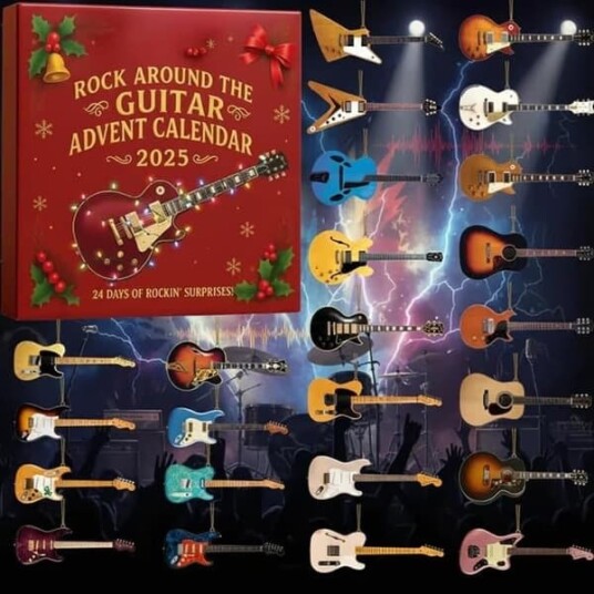 Moorle Julekalender 2025 Adventskalender 24 Dager Rock Gitar Samleobjekt Julegave for Musikkelskere
