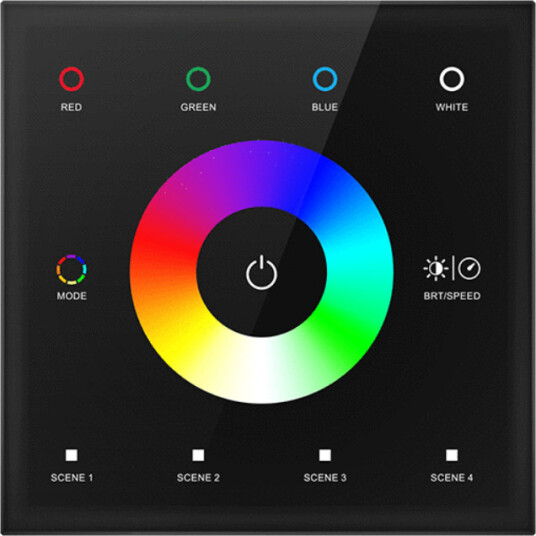 Ledlife LEDlife rWave RGBW kontroller til vegg Sort 12V 24V Ledlife LEDlife rWave RGBW kontroller til vegg Sort 12V 24V