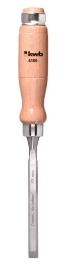 Kwb 455910, Bred Meisel, Skrå Kant, Kromvanadiumstål, Tre, Tre, 10 Mm Kwb 455910, Bred Meisel, Skrå Kant, Kromvanadiumstål, Tre, Tre, 10 Mm