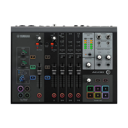 Yamaha AG08 Live Streaming-mikser Yamaha AG08 Live Streaming-mikser