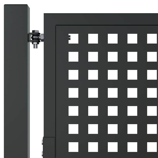 vidaXL Hageport antrasitt 105x150 cm stål