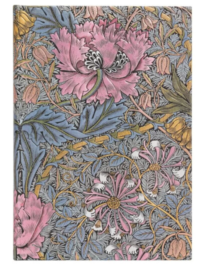 Paperblanks Notatbok Paperblanks Morris Pink Honeysuckle midi