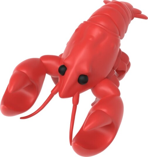 Winkee Larry Lobster damputløser og skjeholder - rød