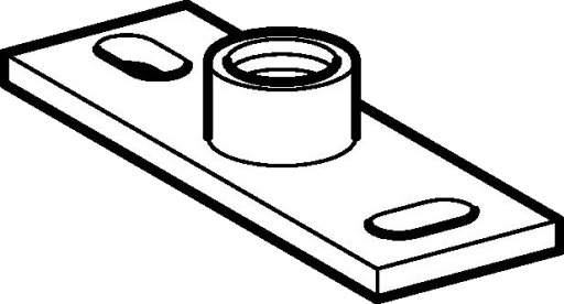 Monteringsflens med 1" hylse Geberit