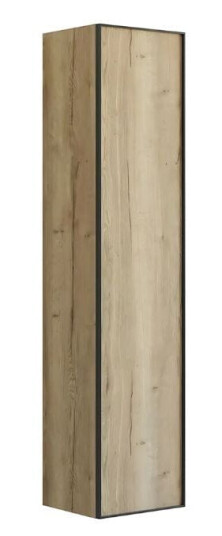 Dansani Inzo Urban Alu ramme Svart Høyskap 1 dør B40xh176x35cm Natur eik / 40cm Høyre Hengslet Dansani Inzo Urban Alu ramme Svart Høyskap 1 dør B40xh176x35cm Natur eik / 40cm Høyre Hengslet