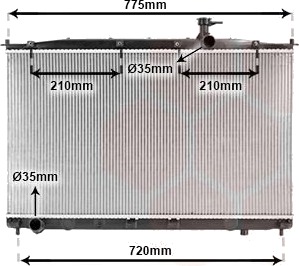 VAN WEZEL 82002173 Radiator motorkjøling VAN WEZEL 82002173 Radiator motorkjøling