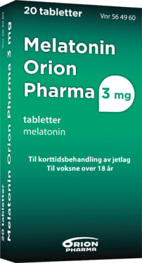 Melatonin Orion Pharma 3 mg tabletter 20 stk.