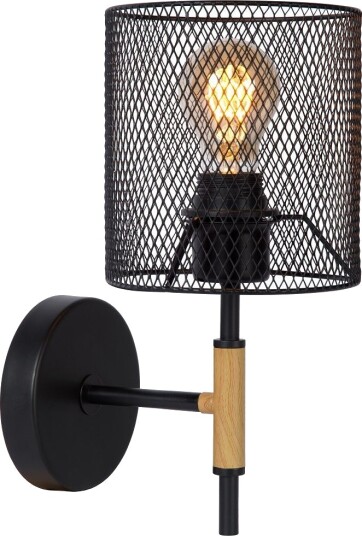 Baskett Vegglampe  Høyde 31 Cm  Sort/Trefarget