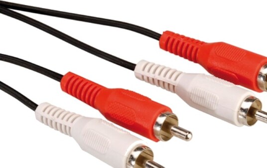 Roline Cinch Extension Cable 2X Rca M-M 2.5 M 2,5 Mm Sort