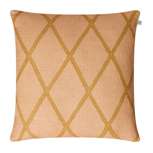 Chhatwal & Jonsson Ikat Orissa putevar 50x50 cm Rose-spicy yellow
