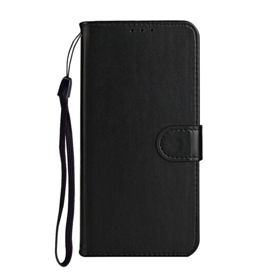 INCOVER Xiaomi Mi Note 10 Lite PU Skinndeksel m. Lommebok & Strop - Sort