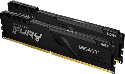 Kingston FURY Beast 32GB DDR4 RAM 3200MHz CL16 - Dual Channel Kingston FURY Beast 32GB DDR4 RAM 3200MHz CL16 - Dual Channel