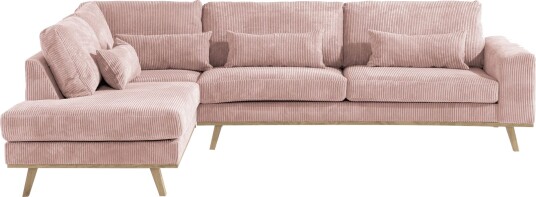 Copenhagen 4 seters Venstrevendt L formet Sjeselongsofa i Manchester Rosa