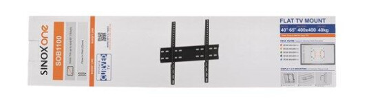 Sinox One TV Wall Mount. 40"-65". Black