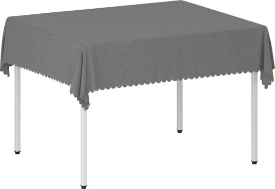 vidaXL Bordduk Rektangulær Lysegrå 140 x 160 cm