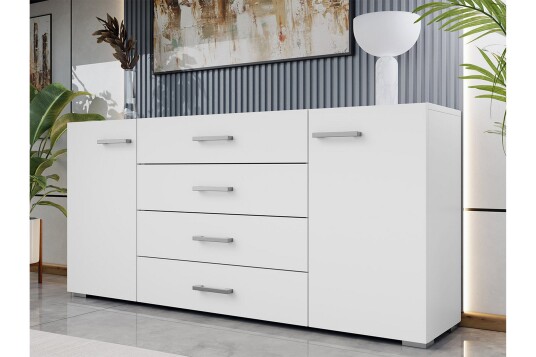Kommode Lindesberg 156 cm Hvit Kommode Lindesberg 156 cm Hvit