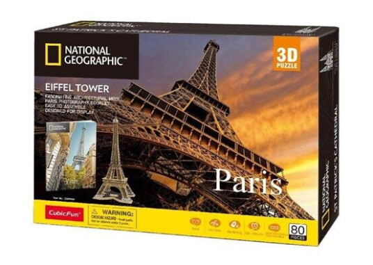 Cubic Fun PUSLESPILL - EIFFEL TOWER 3D 80 PCS 3D Puslespill