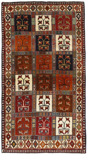 Håndknyttet. Opphav: Persia Kashghai Teppe 107x190