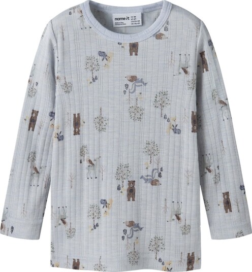 Name It Genser   Ull   NmmWang   Arctic Ice/Forest Dyr   Name It   5 år (110)   Genser   Blå