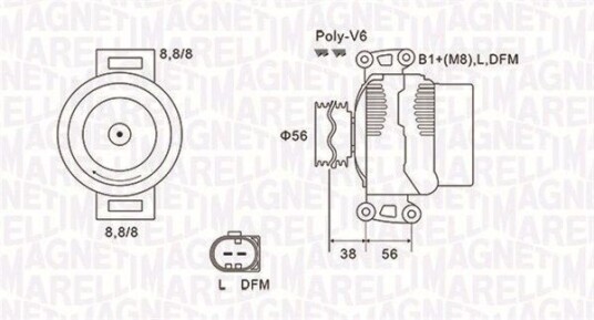 Dynamo MAGNETI MARELLI 063731811010 Dynamo MAGNETI MARELLI 063731811010