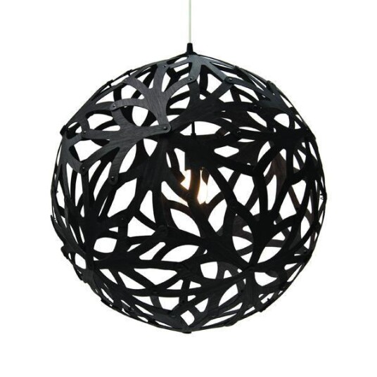 David Trubridge Floral Ø80 Svart Taklampe