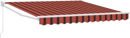 Manuell uttrekkbar markise Oransje og Brun 300x250 cm