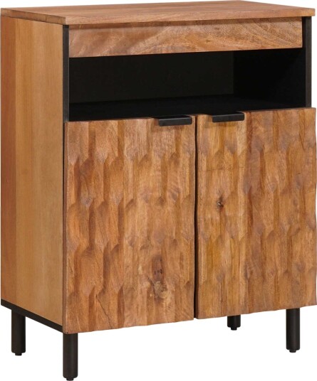 Serviesskap Acacia Brun Finish 60 x 33 x 75 cm Massiv mango tre