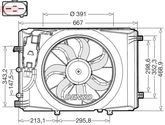 DENSO DER17000 Kjølevifte DENSO DER17000 Kjølevifte