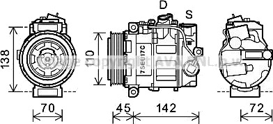 AC kompressor PRASCO MSAK615