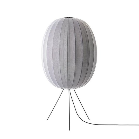 Made By Hand Knit-Wit Oval Gulvlampe Sølv Mellom Ø65