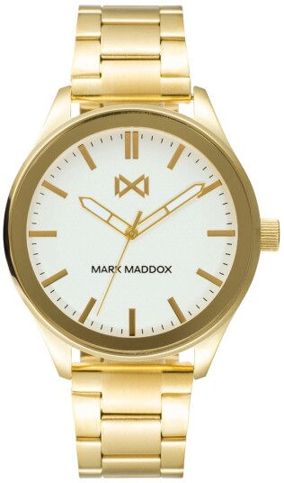 Mark Maddox Herreklokke HM7137 07 Classic Hvit/Gulltonet stål Ø42 mm