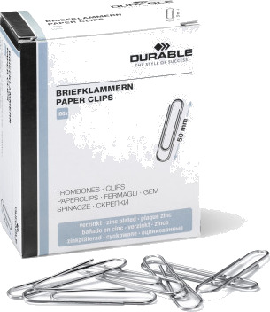 Durable 122425 Metall Zink 50 Mm 100 Stykker Durable 122425 Metall Zink 50 Mm 100 Stykker