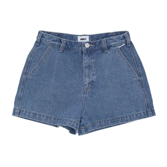 Obey Dame Shorts Blå W30,