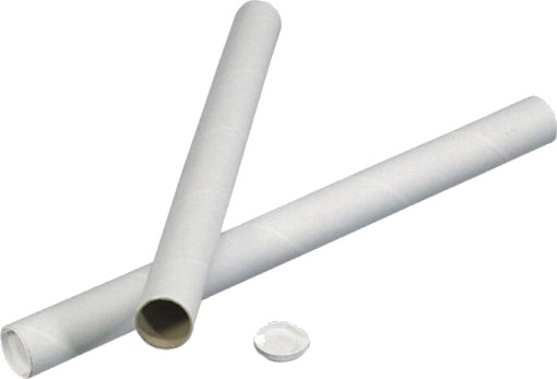 Paprør Indvendig Diameter 76.0 Mm Længde: 750 Mm Vægtykkelse: 2.000 Mm Træfibre Hvid Hvidt Plast 10 Stk.