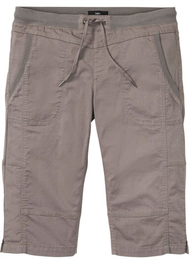 bonprix Lang stretch-bermuda med komfortsnitt, Regular Fit 56,66,52,62,60,54,58,68,50,64 grå