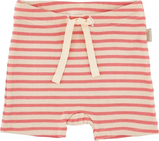 Petit Piao Shorts Modal Striped Dark Peach/Cream Petit Piao 56 Shorts Beige Rosa