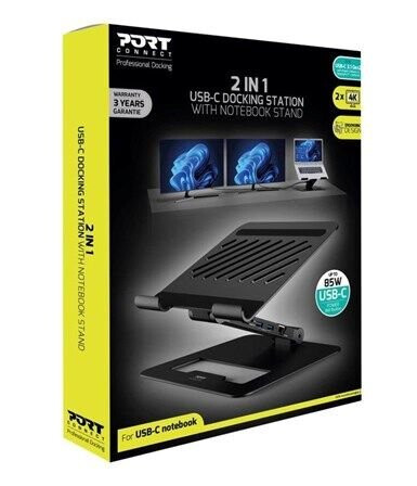 PORT Designs PORT connect - docking station - USB-C - 2 x HDMI - GigE PORT Designs PORT connect - docking station - USB-C - 2 x HDMI - GigE