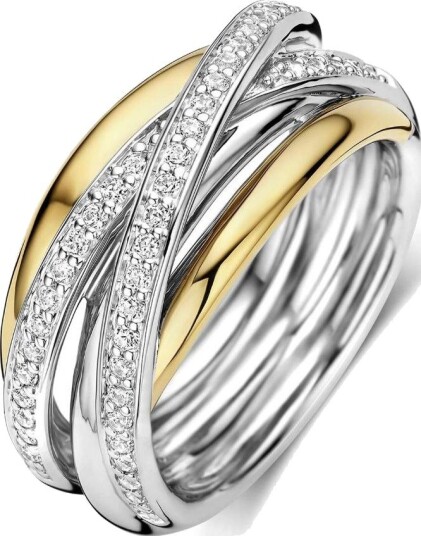 Ti Sento Ring i 925 flerfarget sølv, str 56