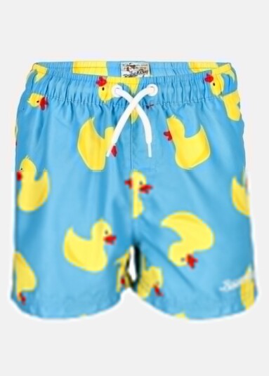 Beachshorts Jr Blue Yellow Duck 120  Badebukser
