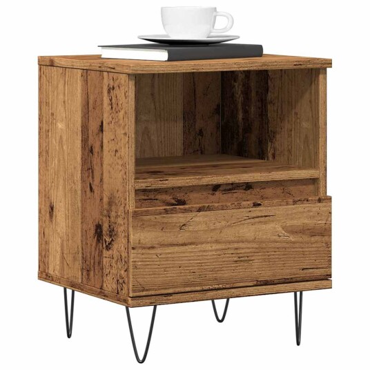  Nattbord gammelt tre 40x35x50 cm konstruert tre 8721158557032