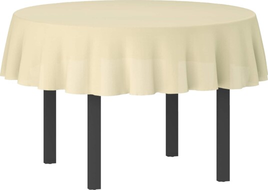 vidaXL Bordduk 5 stk. Rund Kremhvit Ø 160 cm Polyester