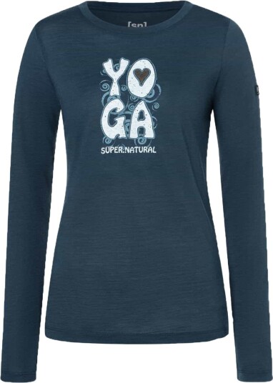 super.natural Women's Heart Of Yoga Longsleeve Blueberry/various XS