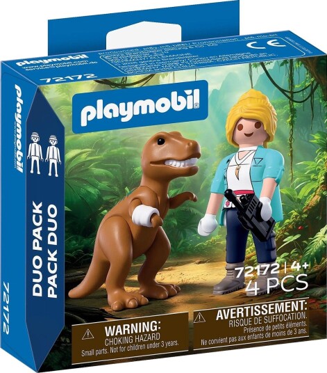 Playmobil Duopack T-Rex med Utforsker - Byggeleker Multicolor