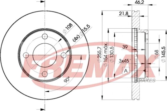Bremseskive FREMAX BD-3633