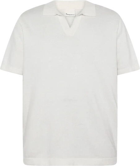 Knowledge Cotton Apparel Cashmere Knit Polo White M