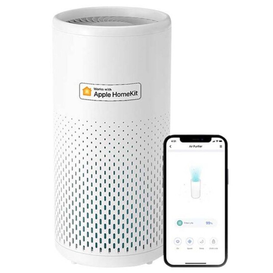 Meross Smart WiFi Luftrenser m/HEPA H13 19m2 48dB Meross Smart WiFi Luftrenser m/HEPA H13 19m2 48dB