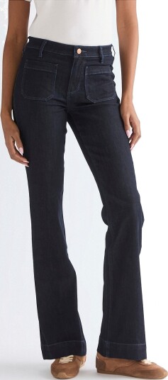 Wrangler Jeans Flare Soft Moonlight Blå