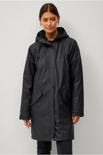Áhkká Regnparkas Padded PU W Svart