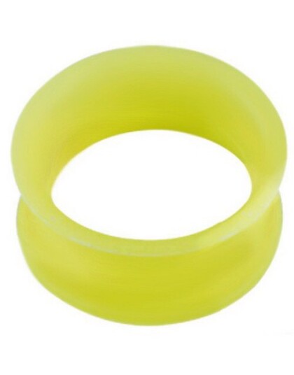 Glow In The Dark Gul Piercing Tunnel som Lyser i Mørket Strl 30 mm