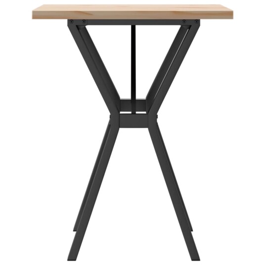 Spisebord Y-ramme 60x60x75,5 cm heltre furu og støpejern 3282780